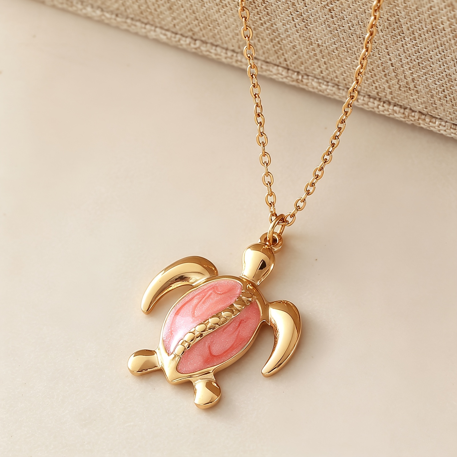 Women's 18K Golden Plated Turtle Pendant Necklace — Ocean Style